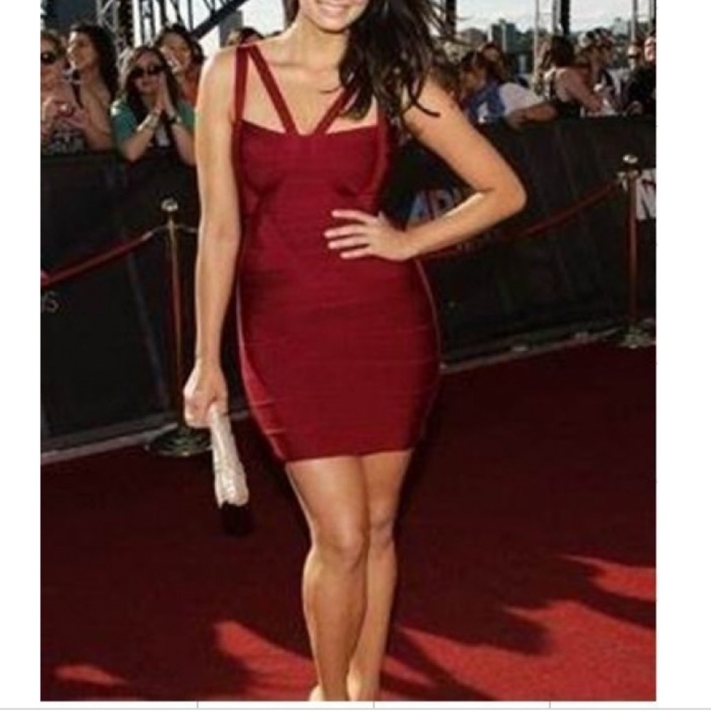 Red Herve Leger Dress